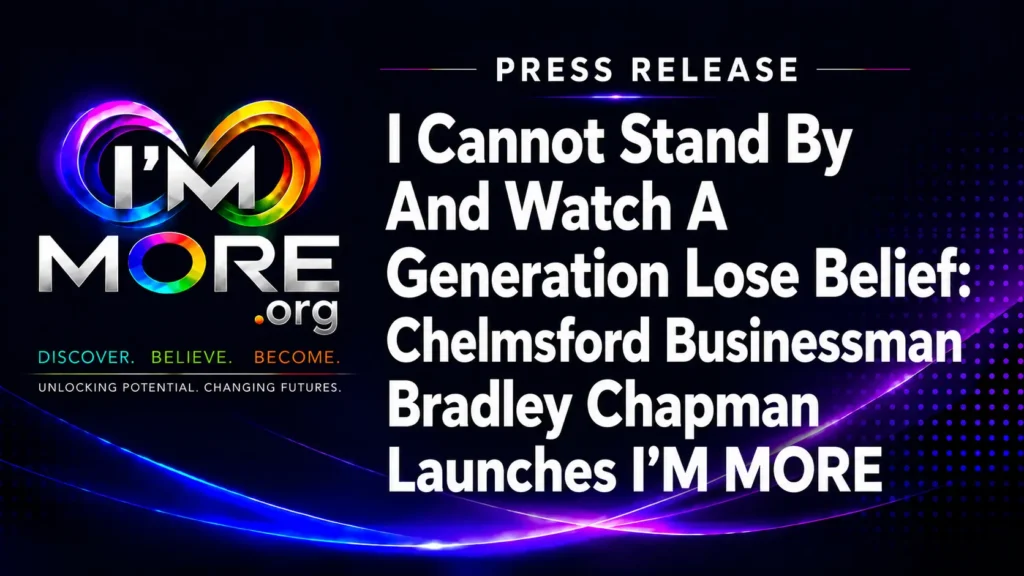 Bradley Chapman launching the I'M MORE initiative to help young people build confidence, discover opportunities and overcome barriers to education and employment.